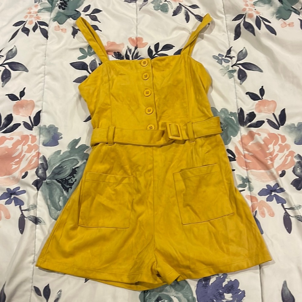Forever 21 mustard romper